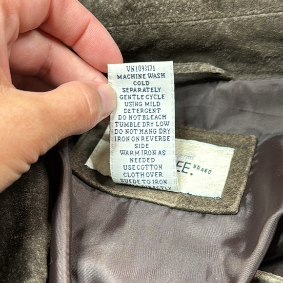 Vintage Cherokee Brown Leather Button Front Jacket Size 18W 90s - Picture 8 of 10